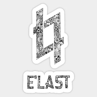 E'LAST Zentangle Logo Sticker